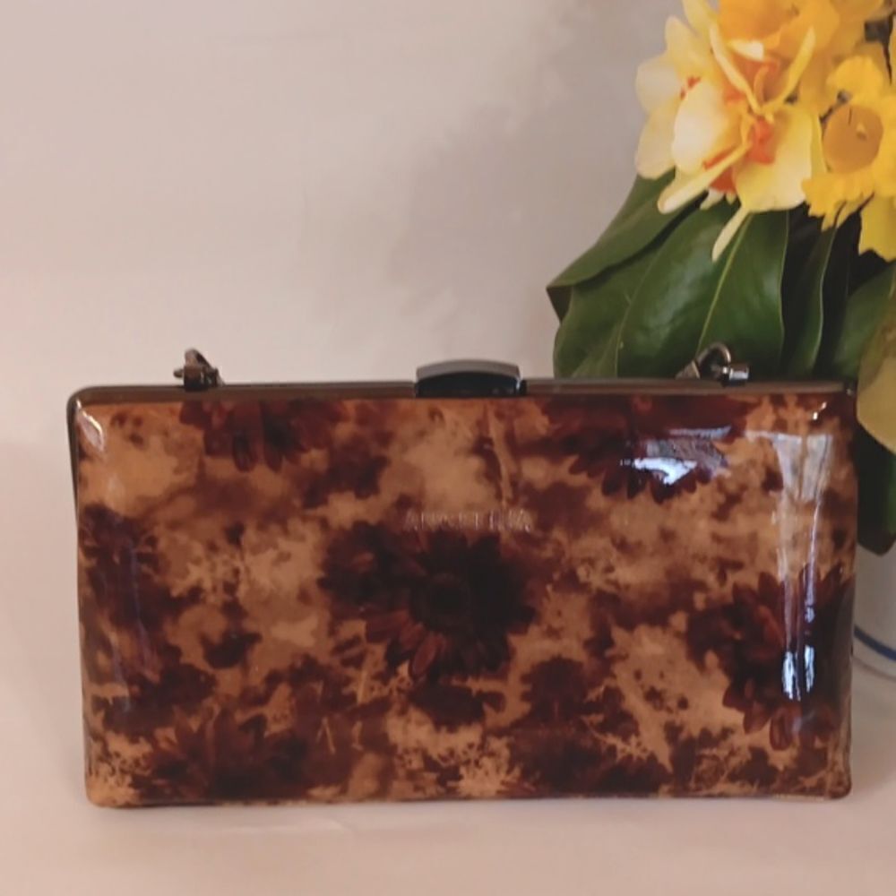 Angelina Patent Convertable Floral Bag